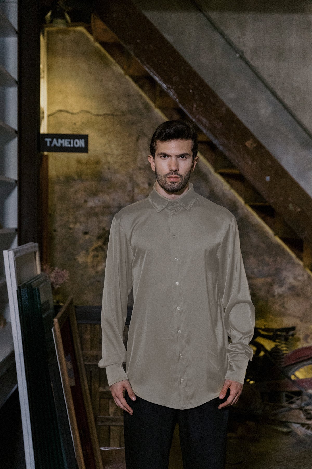 Satin Shirt Ecru
