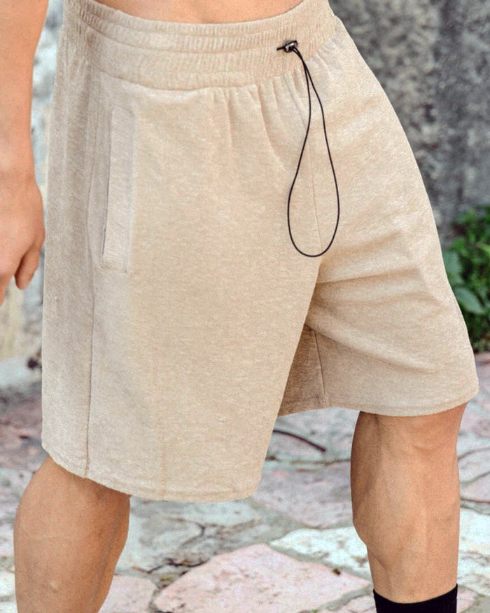 Towel shorts beige-3