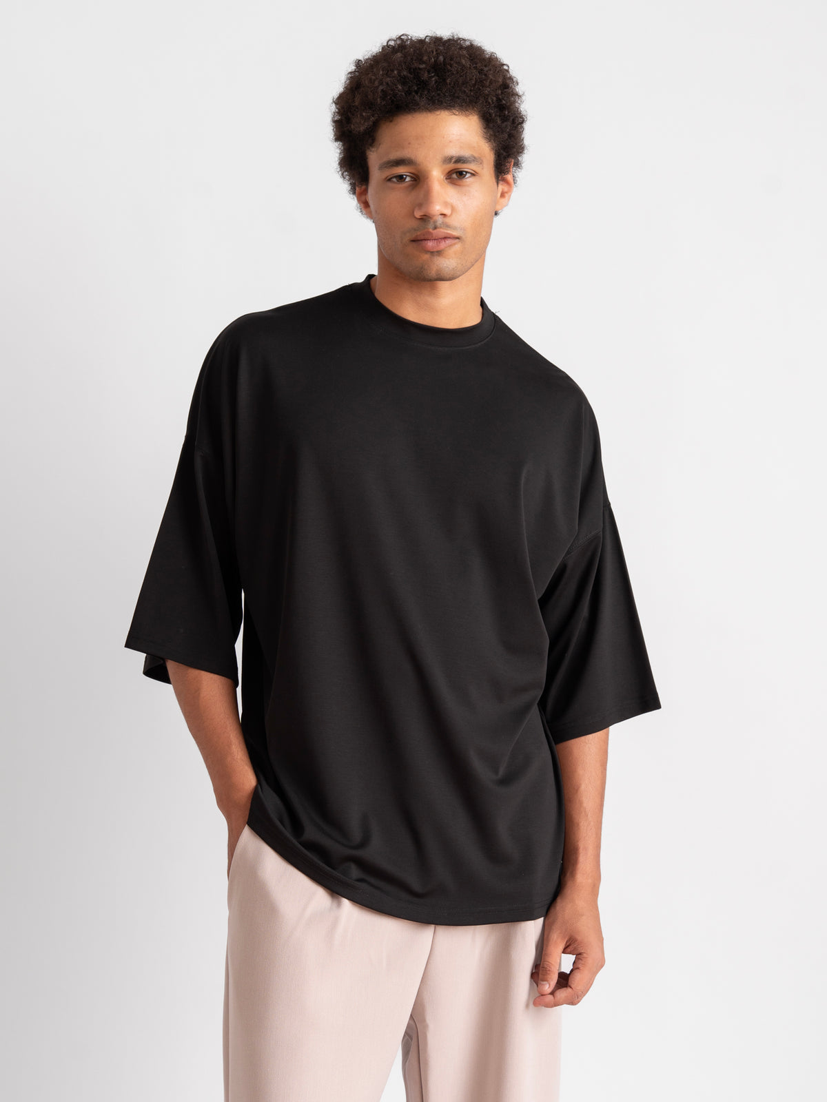 Oversized Drop Shoulder Black-6