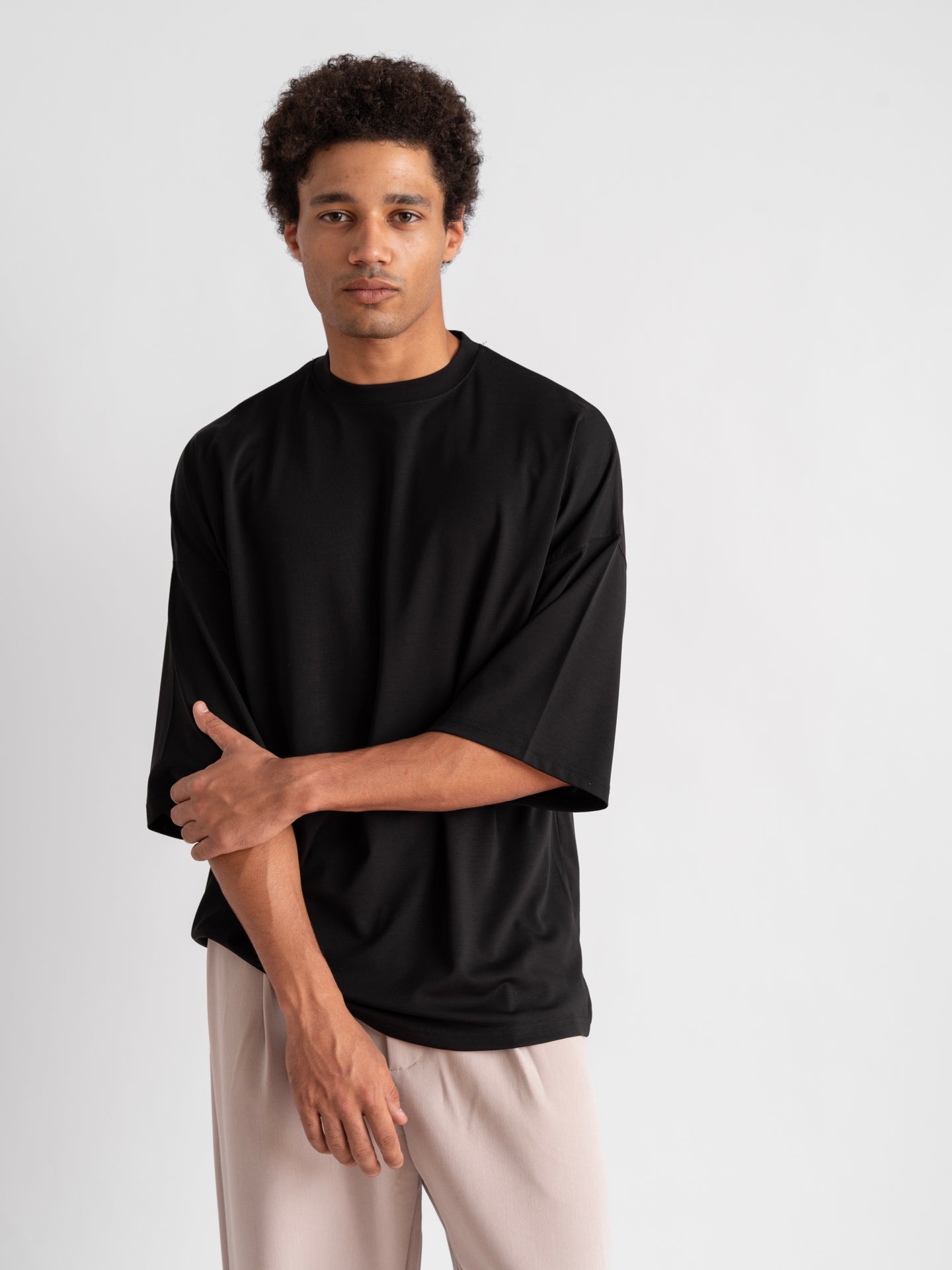 Oversized Drop Shoulder Black