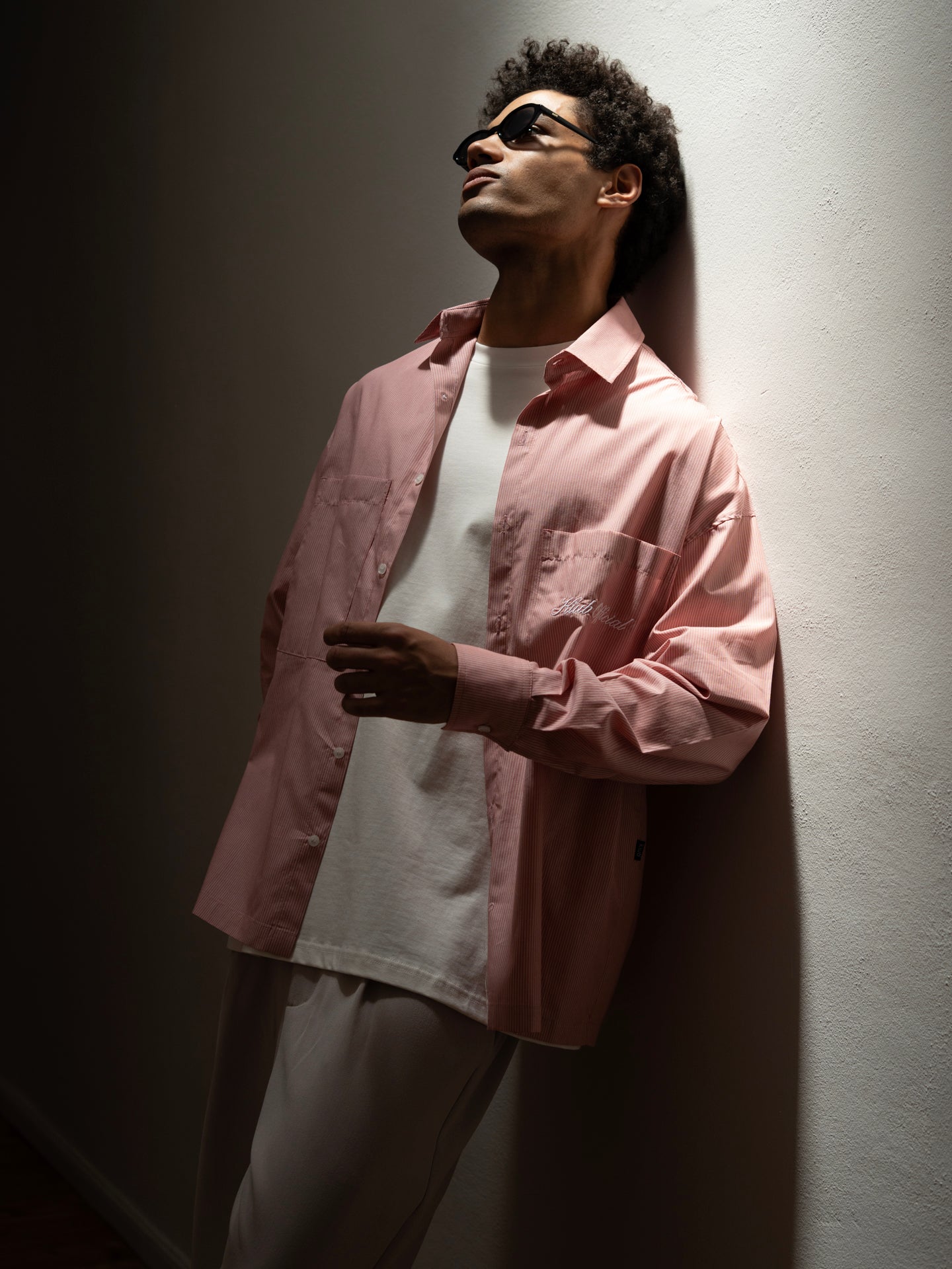 Boxy Pinstripe Dusty Pink-3