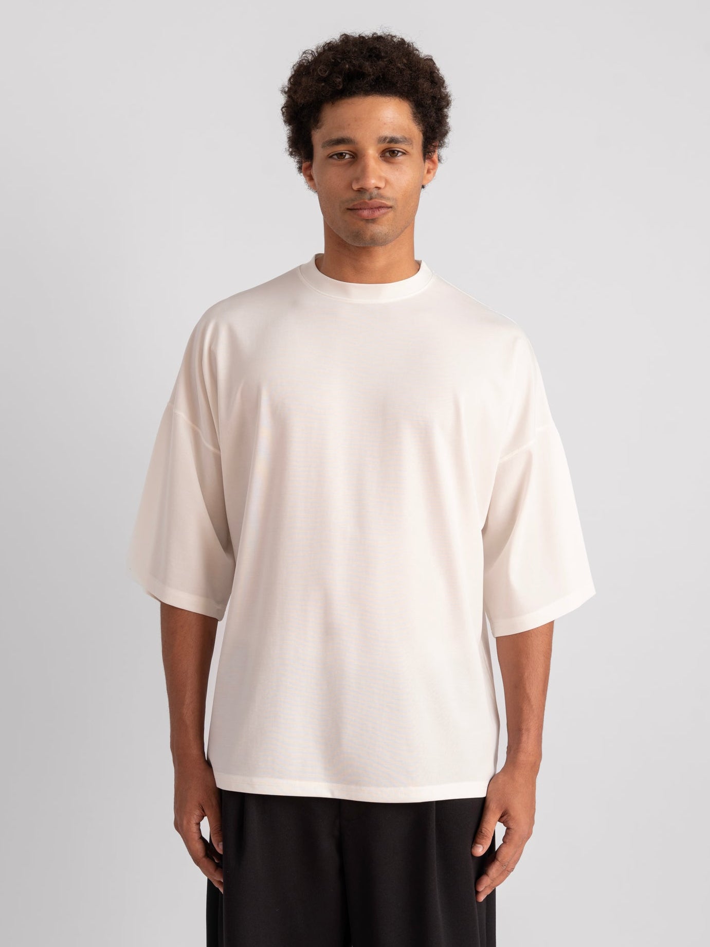 Oversized Drop Shoulder Ecru-2