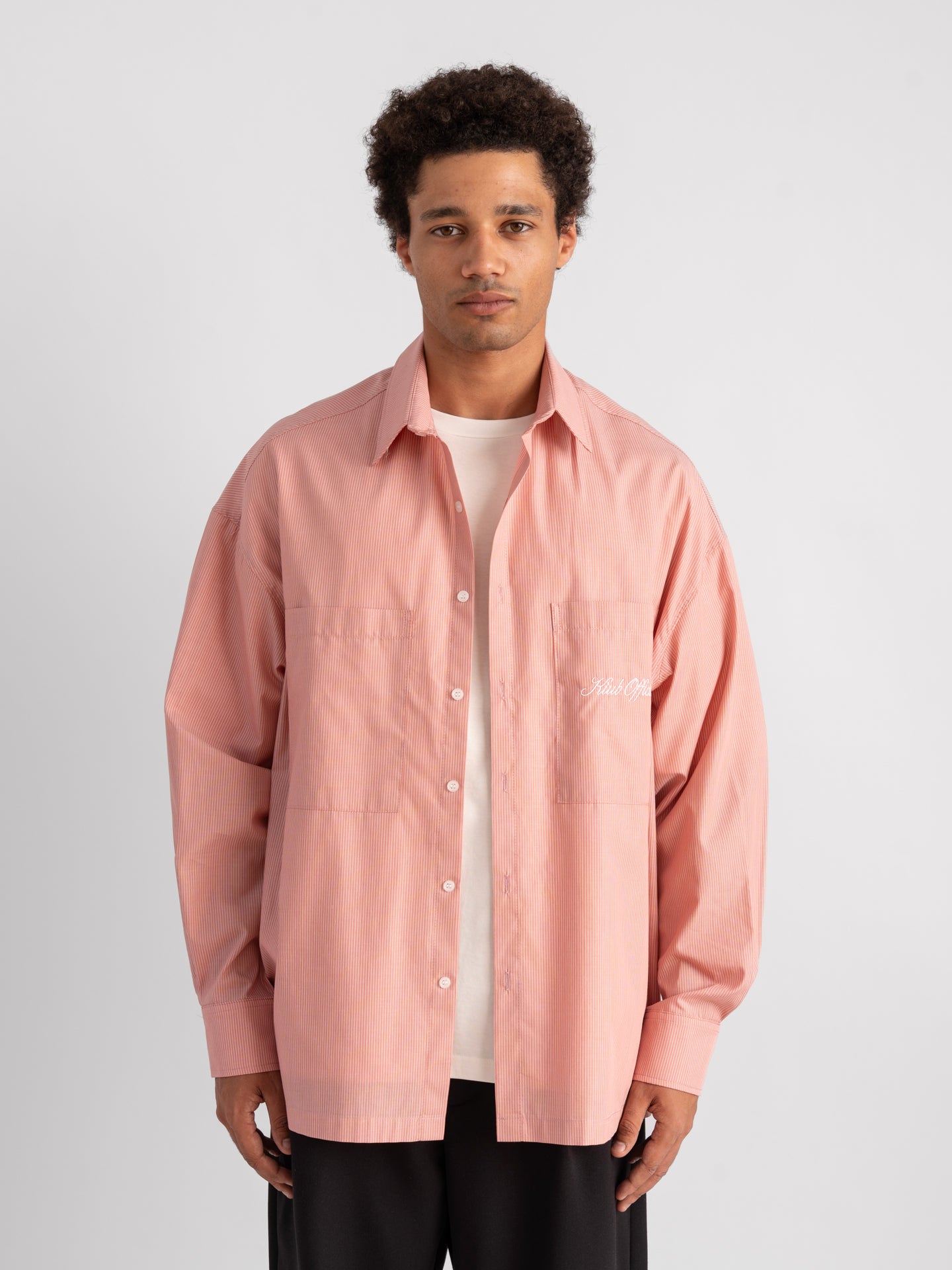 Boxy Pinstripe Dusty Pink