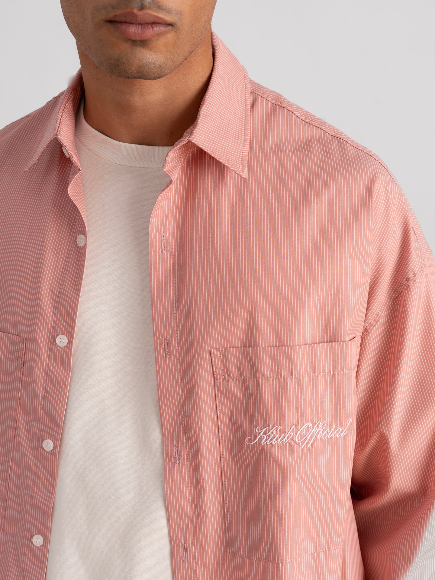 Boxy Pinstripe Dusty Pink-4