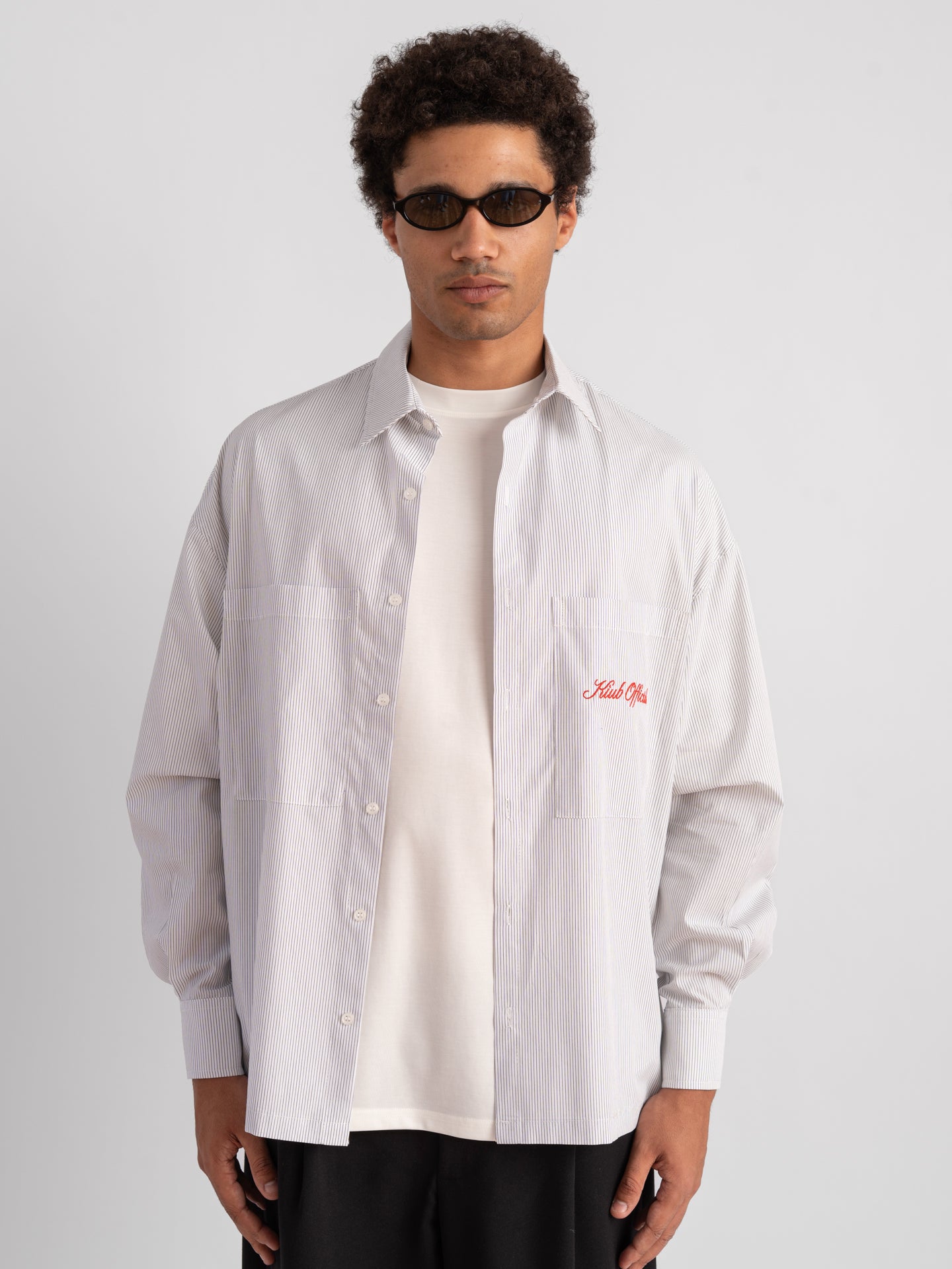 Boxy Pinstripe White