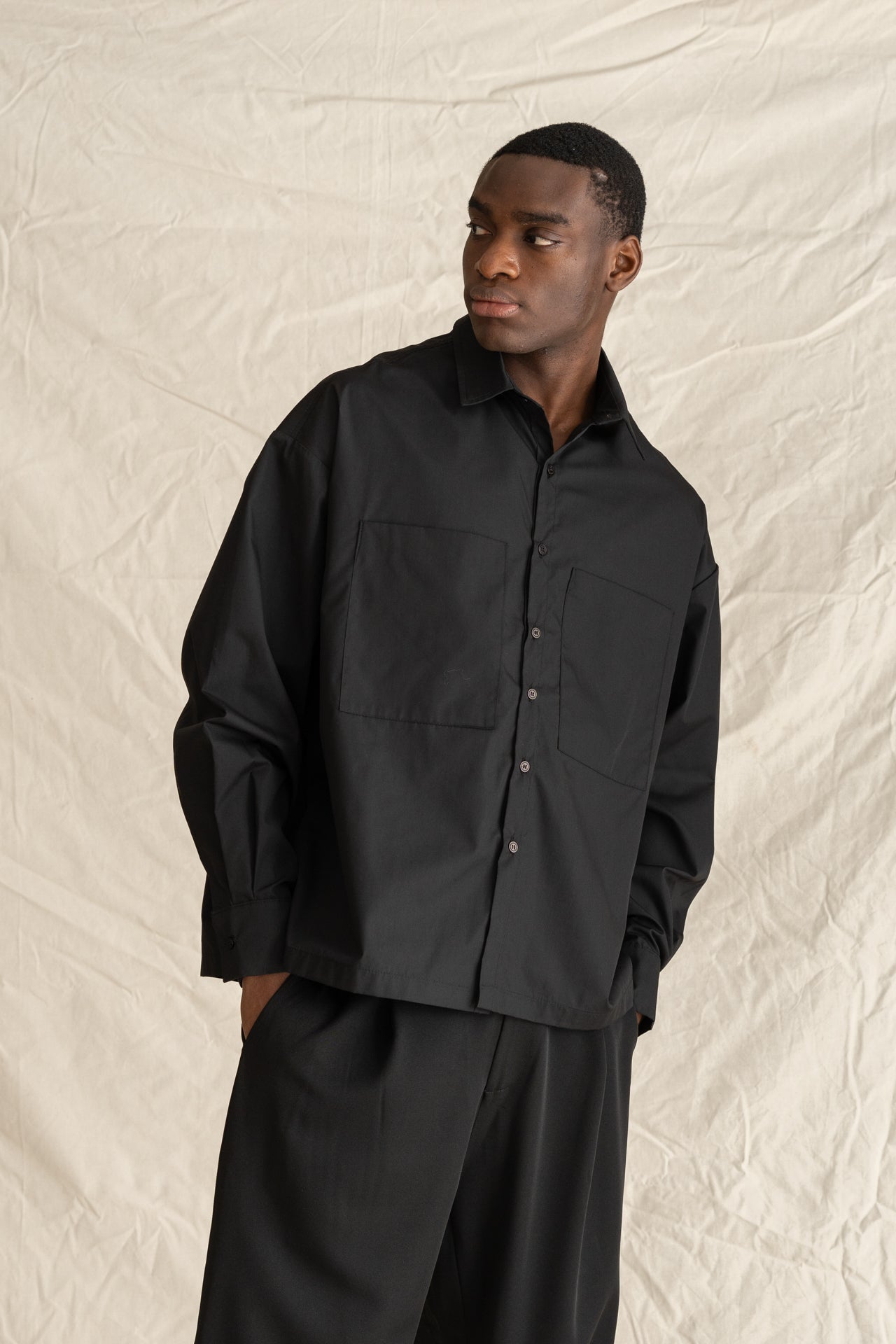 Boxy Black Shirt