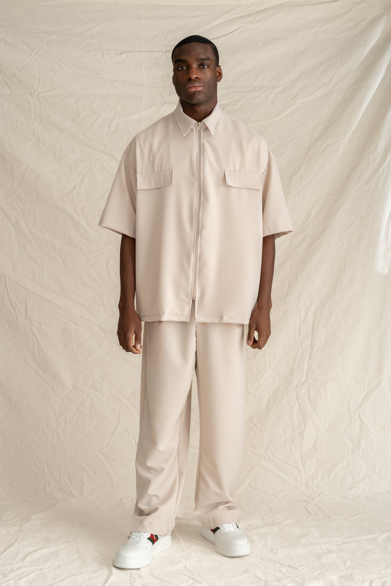 Overshirt Zipper Ecru-5