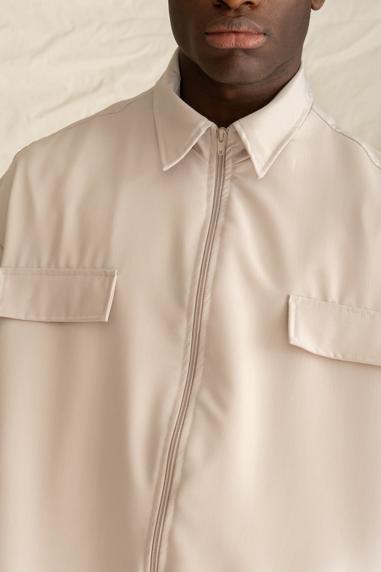 Overshirt Zipper Ecru-2