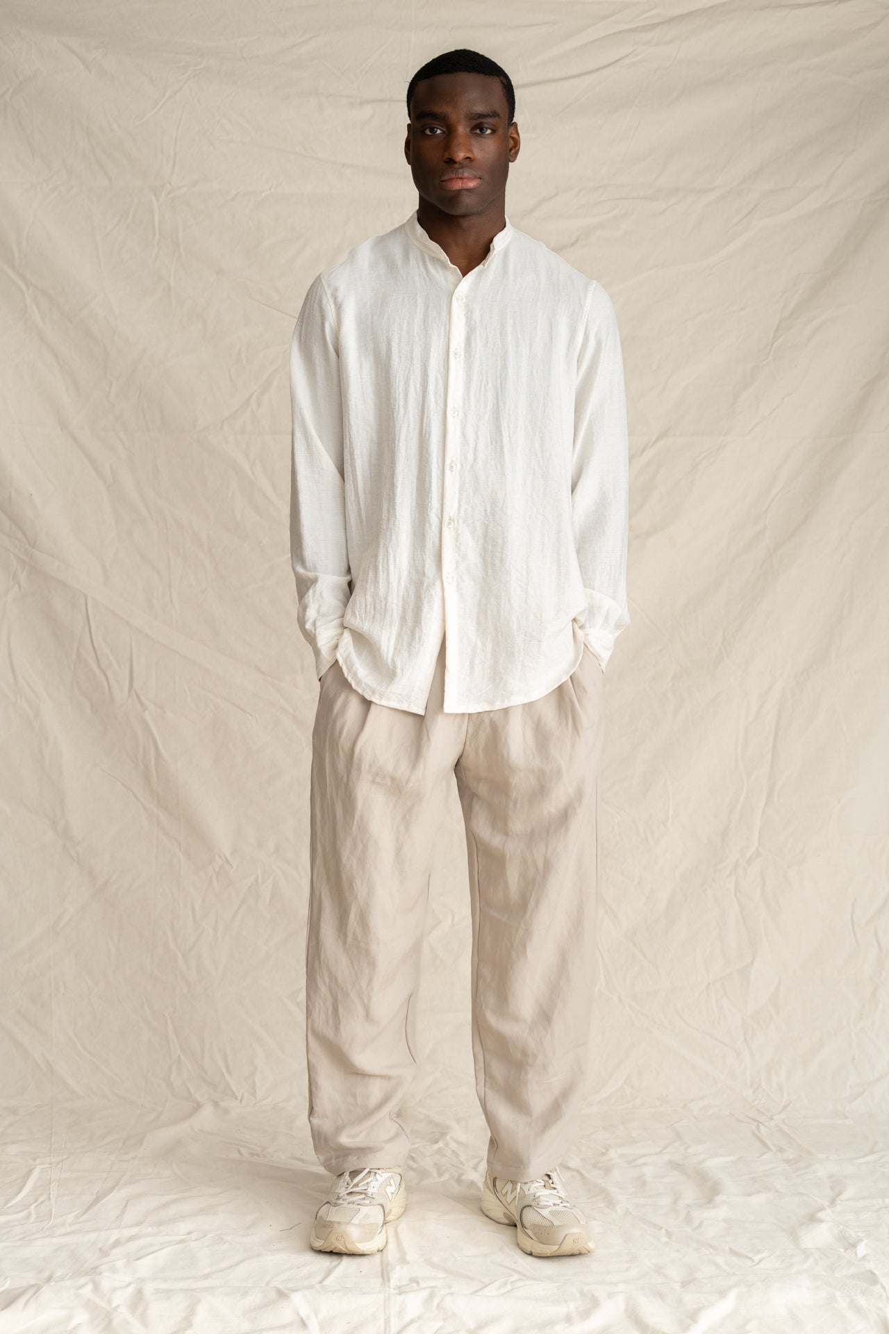 Linen Pants Ecru-5