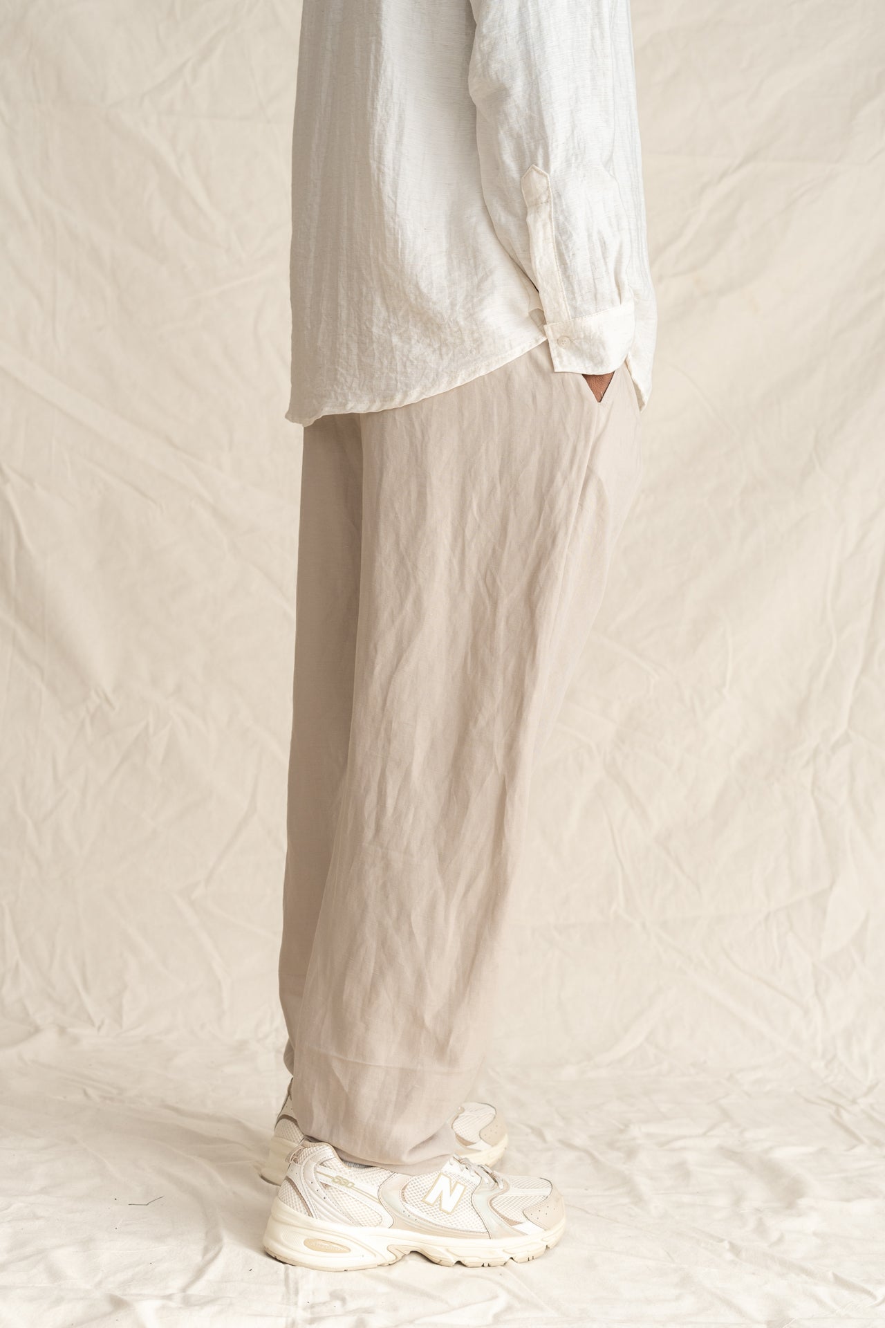 Linen Pants Ecru-6