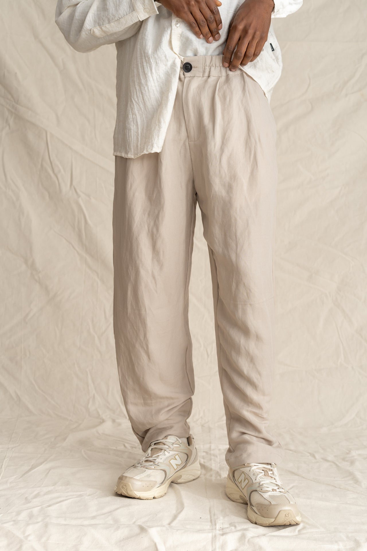 Linen Pants Ecru-3