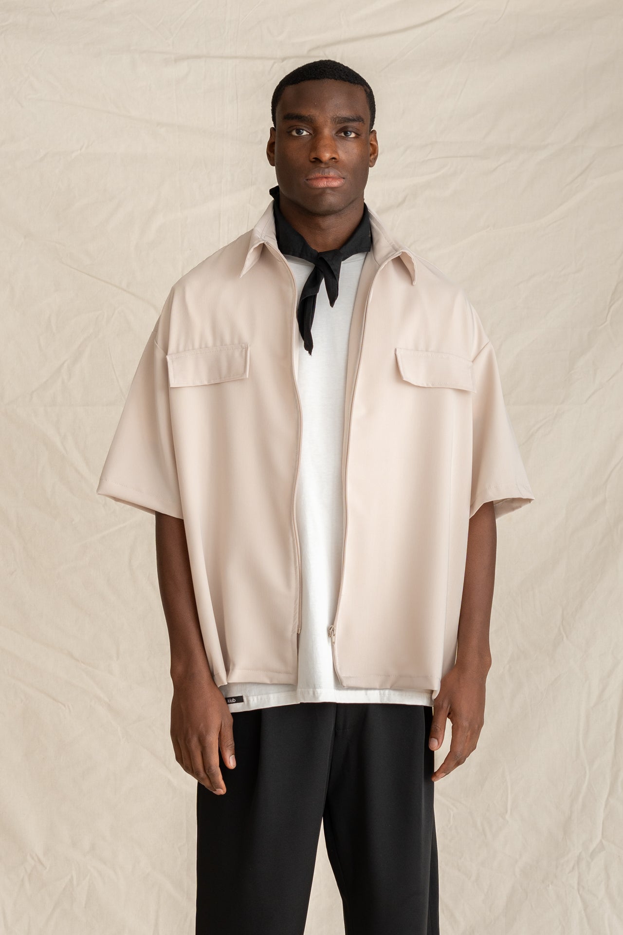 Overshirt Zipper Ecru-3