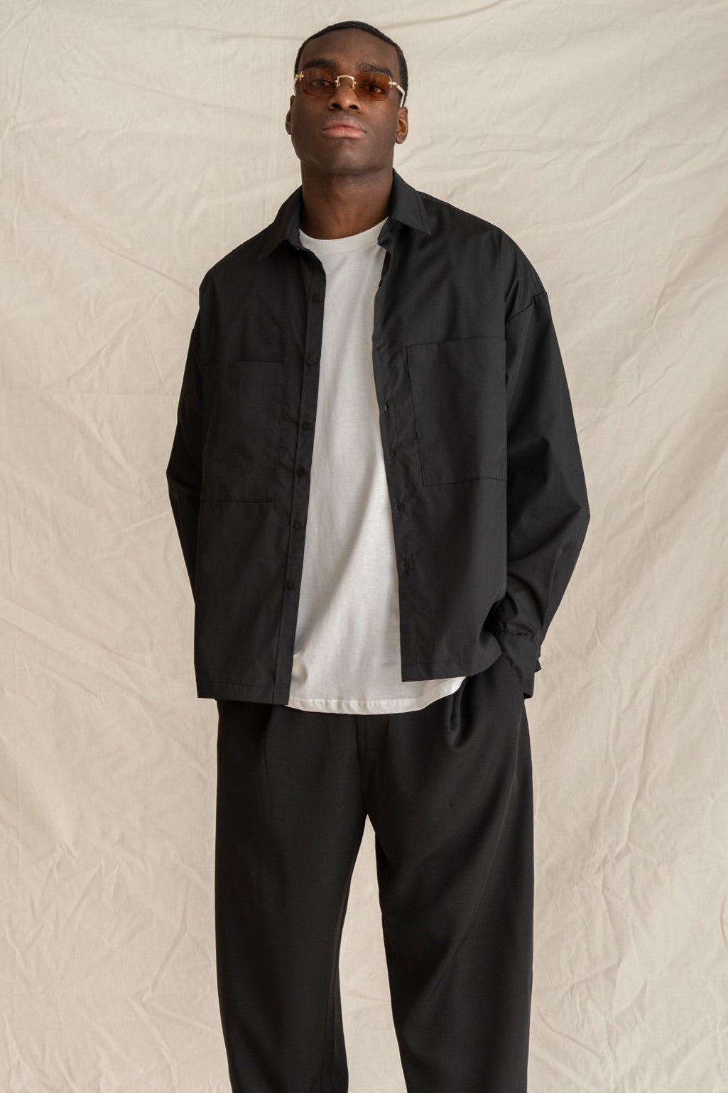 Boxy Black Shirt-2