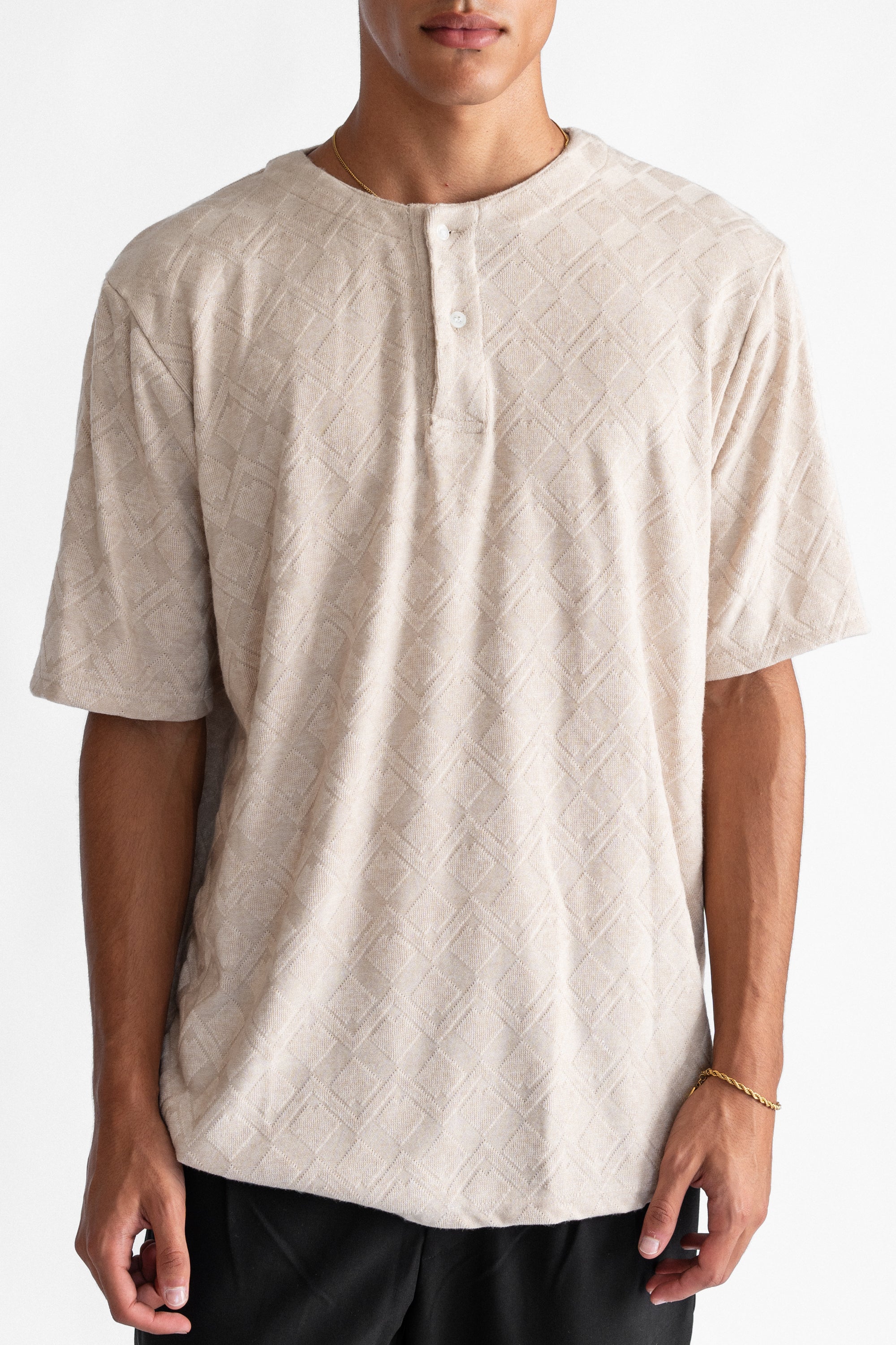 Knitted Buttons beige