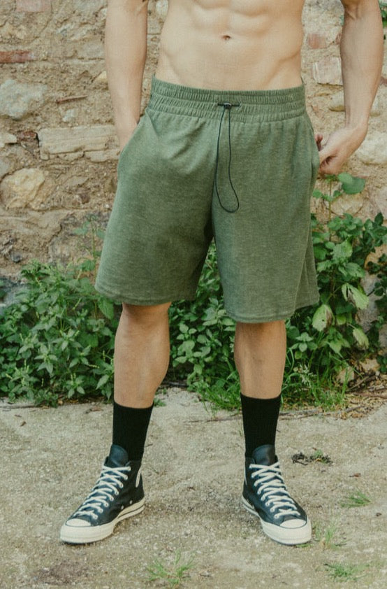 Towel shorts khaki