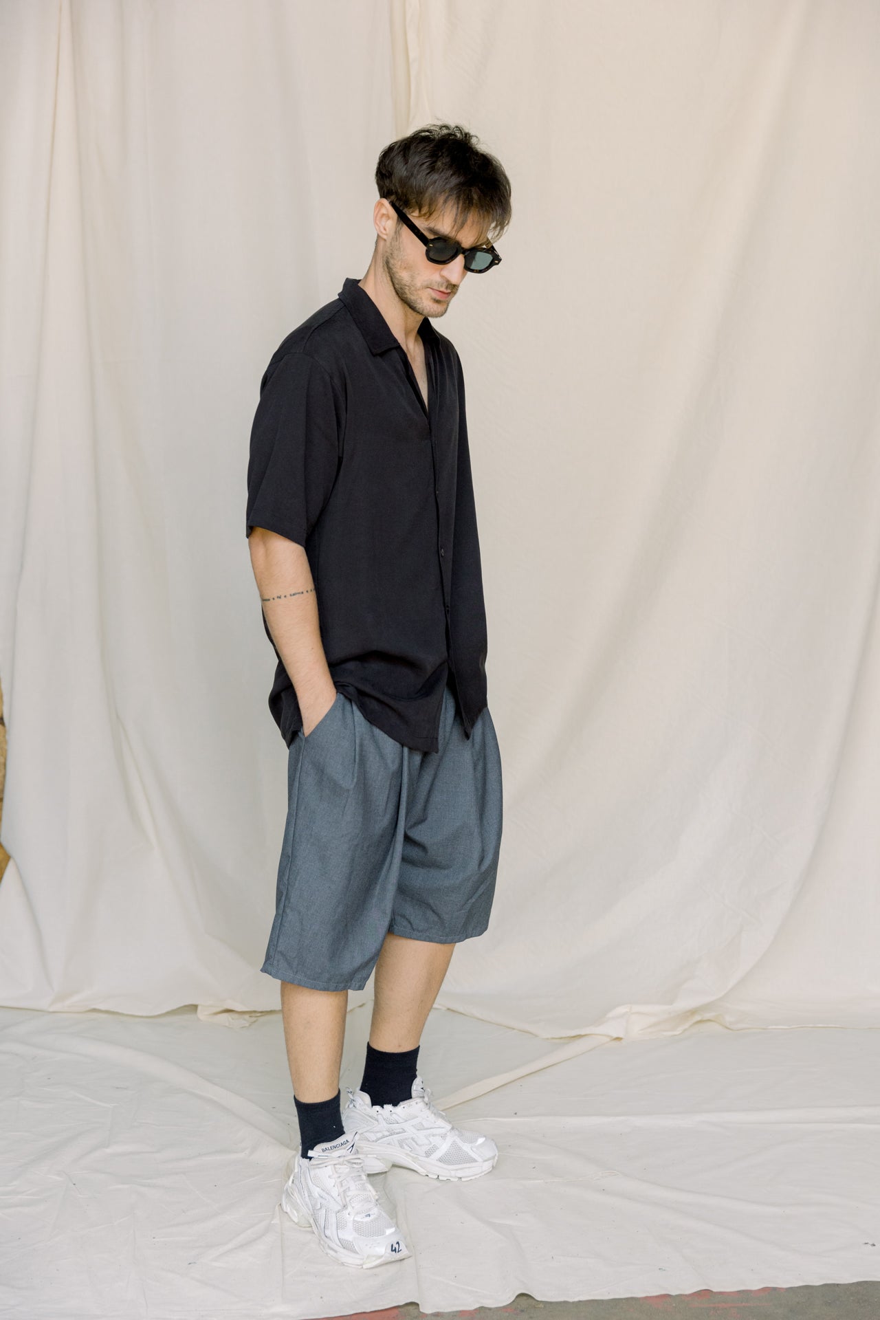 Boho Shorts Grey-3