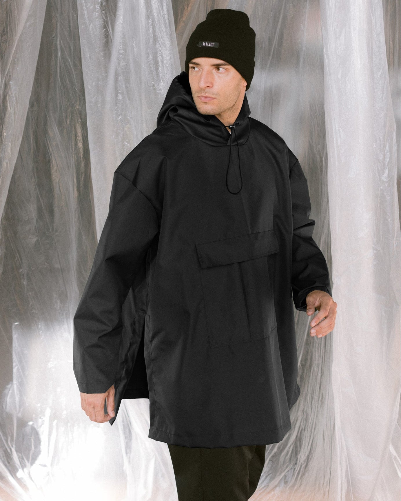 Raincoat Anorak Black
