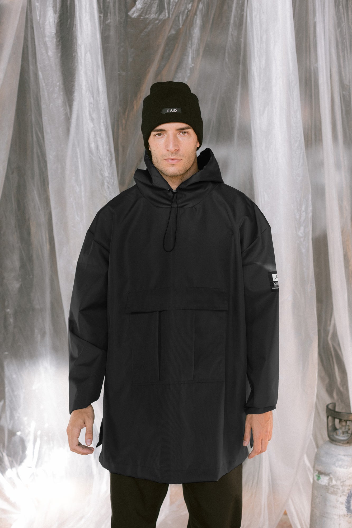 Raincoat Anorak Black-2